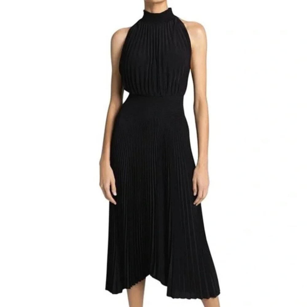 ALC Renzo Pleated Midi Dress Size 2, Black, worn twice